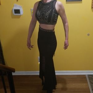 Formal black dress, wedding, black tie, prom